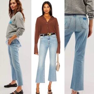 NEW MOTHER The Hustler Ankle Fray jeans in Home on the Range size 31
